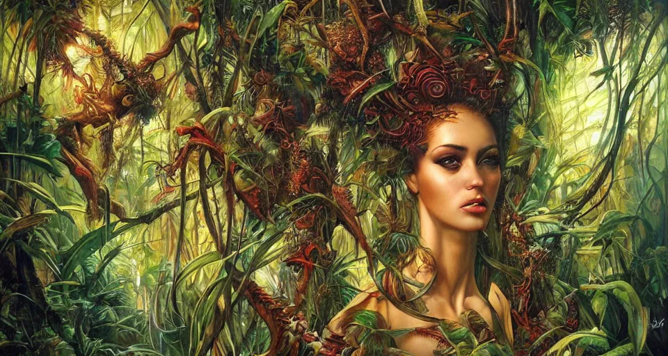 Image similar to lush jungle by Karol Bak