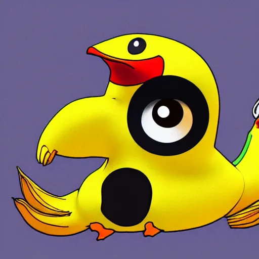 Image similar to banana duck as a new pokemon