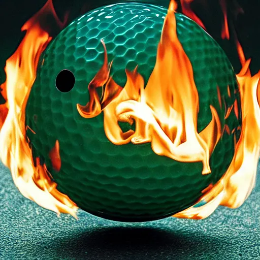 Image similar to golf ball on fire