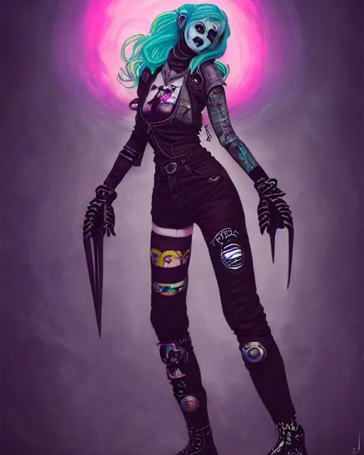 Prompt: roller derby riot grrl extraterrestrials, japanese gothic, punk grunge, concept art, expressive, highly detailed, digital painting, cinematic lighting, hyperrealism, dark retrowave, art by stanley lau and artgerm and magali villeneuve and alphonse mucha, artstation, octane render, cgsociety