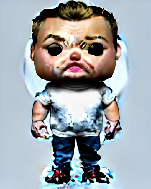 Image similar to full body 3d render of James Corden as a funko pop, studio lighting, white background, blender, trending on artstation, 8k, highly detailed , intricate details