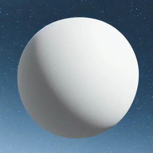 Image similar to render of white sphere