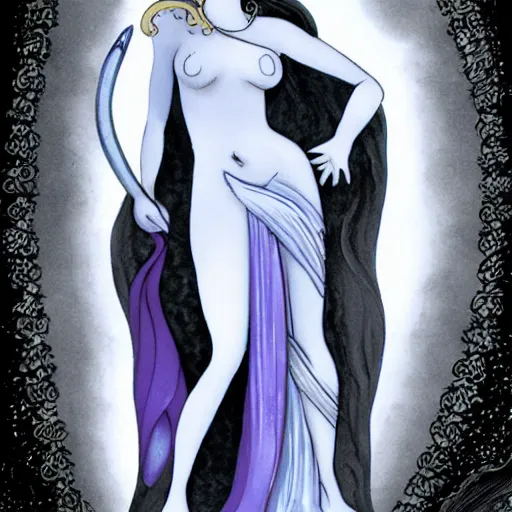 Image similar to Aphrodite in the style of hades, good quality