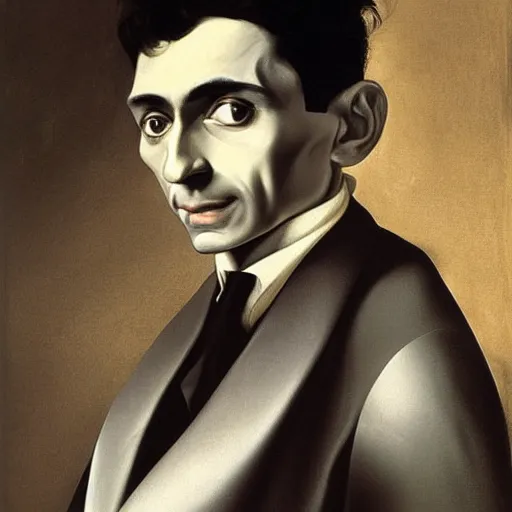 Prompt: Franz Kafka by Caravaggio