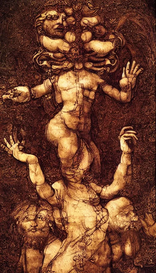 Image similar to psytrance artwork, by leonardo da vinci