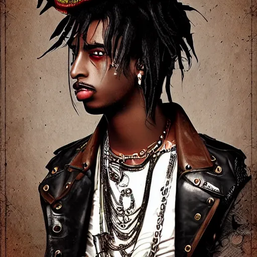 Image similar to playboi carti steampunk style digital art 4 k detailed super realistic