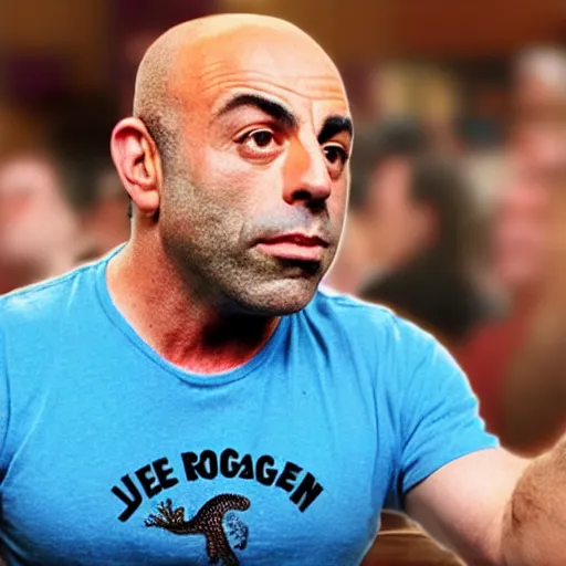 Image similar to joe rogan as a lizard person