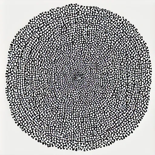 Image similar to “human figures are woven and entangled in harmonious patterns, rendered with stippled dots and tiny lines, monochromatic, black and white, excellent use of positive and negative space, hd”