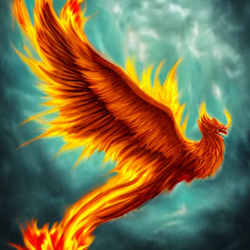 Image similar to phoenix in fire by Malevitsch