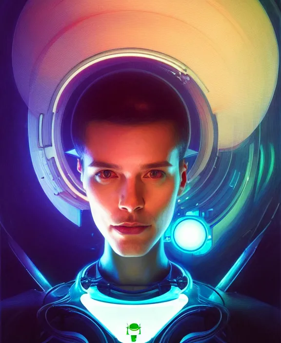 Image similar to a whirlwind inside the metaverse, guy, man, science, machine face, futuristic, hologram, half body, neurochip, android, cyborg, cyberpunk face, by loish, d & d, fantasy, intricate, elegant, highly detailed, colorful, digital painting, artstation, concept art, art by artgerm and greg rutkowski and alphonse mucha