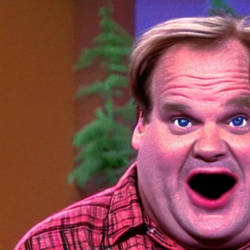 Prompt: Chris Farley ranting about living in a van (2023)