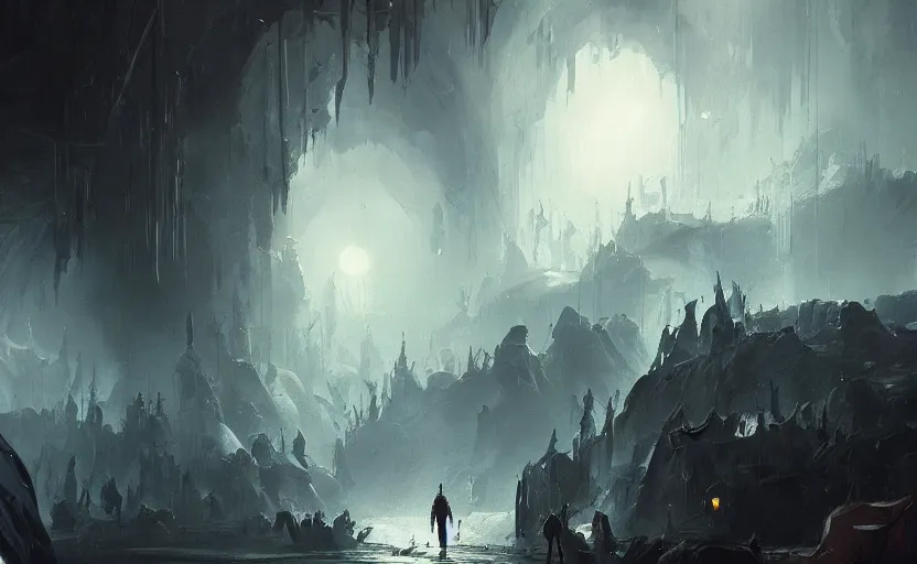 Prompt: A painting of the Underworld trending on artstation in the style of Greg Rutkowski
