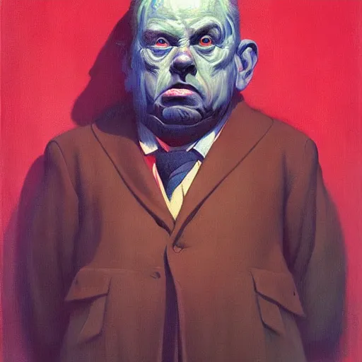 Prompt: Portrait of a dwarf, very coherent, painted by Francis Bacon and Edward Hopper, Wayne Barlowe, painted by James Gilleard, surrealism, airbrush, art by JamesJean