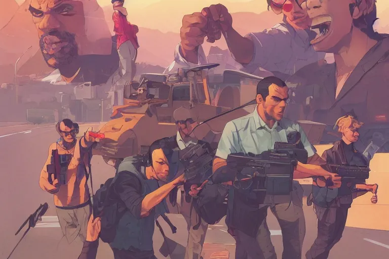 Image similar to aptera art gta 5 cover, official fanart behance hd artstation by jesper ejsing, rhads, makoto shinkai, lois van baarle, ilya kuvshinov, ossdraws, feng zhu, loish, laurie greasley, victo ngai, andreas rocha, john harris