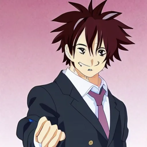 Image similar to robert downey as anime character, kyoto animation, magical