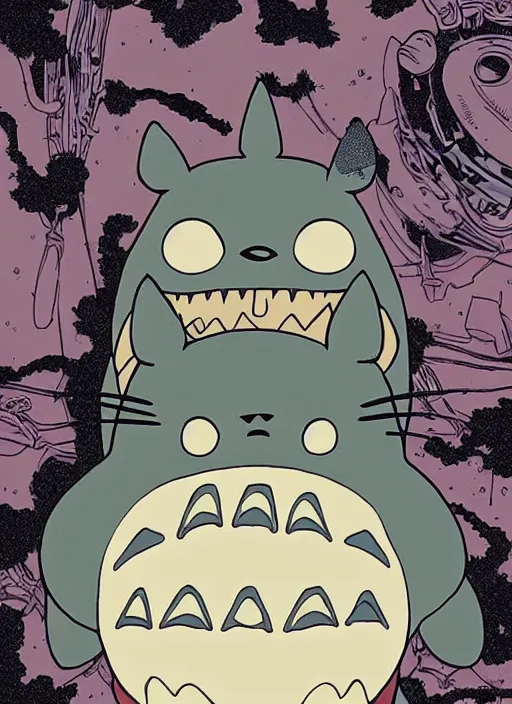 Image similar to alternative movie totoro for venom by laurie greasley and tristan eaton