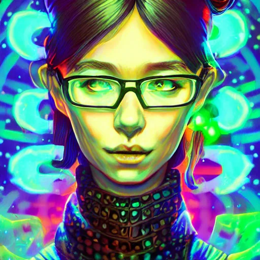 Image similar to skill magic geek inside matrix deepdream radiating a glowing aura stuff loot legends stylized digital illustration video game icon artstation lois van baarle, ilya kuvshinov, rossdraws,