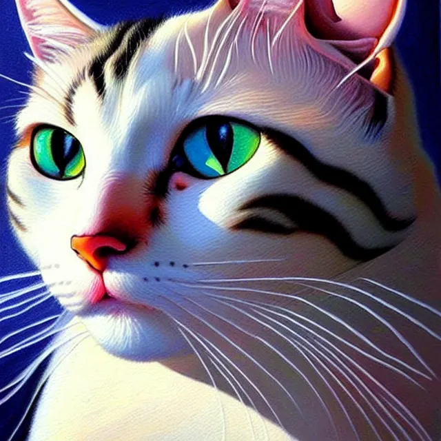 Prompt: epic professional oil painting of cat, epic, stunning, gorgeous, much detail, much wow, masterpiece