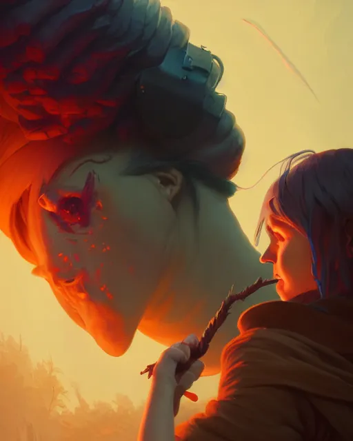 Image similar to highly detailed vfx portrait of a mage casting a blood spell, unreal engine, greg rutkowski, loish, rhads, beeple, makoto shinkai and lois van baarle, ilya kuvshinov, rossdraws, tom bagshaw, alphonse mucha, global illumination, detailed and intricate environment