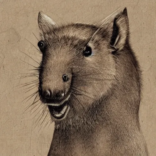 Image similar to a steampunk capybara, detailed