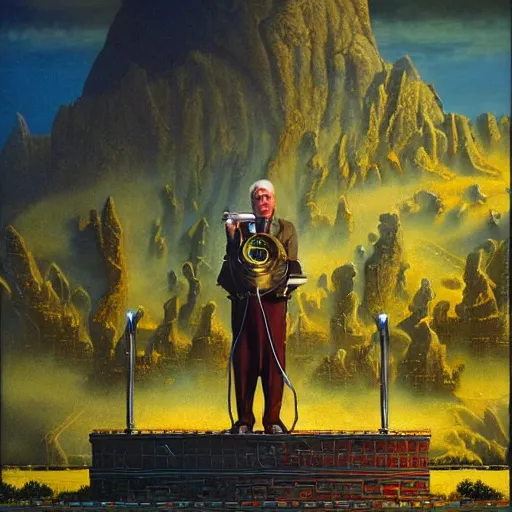 Image similar to silver orator listened by unrightful crowd by Michael Whelan by Jeff Easley photorealistic, cinematic, fantastic reality, detailed, intricate dramatic lighting, establishing shot, 8k resolution – W 1024