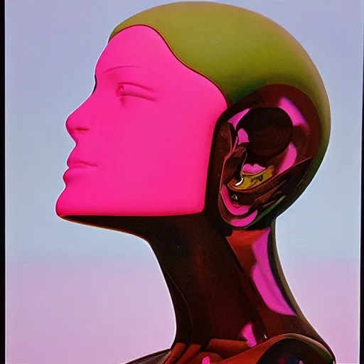 Prompt: Syd Mead, award winning masterpiece with incredible details, Syd Mead, a surreal vaporwave vaporwave vaporwave vaporwave vaporwave painting by Syd Mead of an old pink mannequin head with flowers growing out, sinking underwater, highly detailed Syd Mead