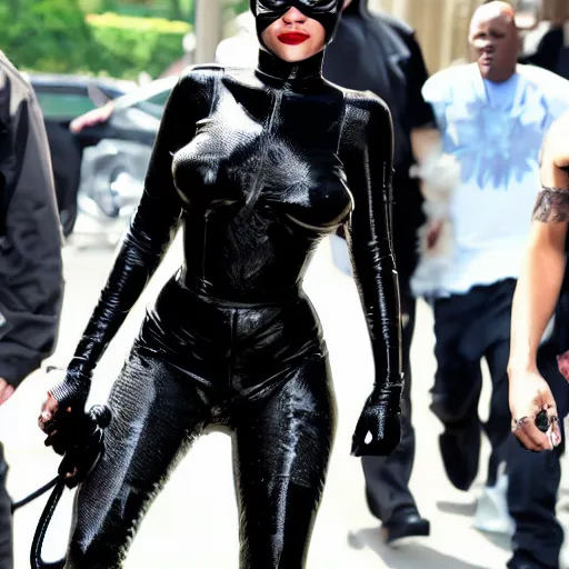 Prompt: Rihanna as Catwoman