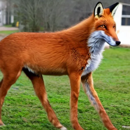 Image similar to Half-horse half-fox, species fusion, selective breeding