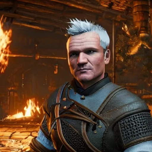 Prompt: Gordon Ramsey in The Witcher 3