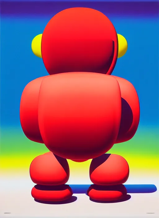 Prompt: inflated robot by shusei nagaoka, kaws, david rudnick, airbrush on canvas, pastell colours, cell shaded, 8 k