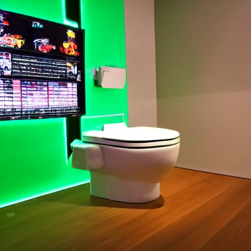 Gamer toilet with fancy LED, fans and glass : r/weirddalle