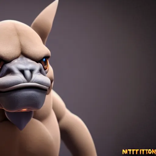 Image similar to photography of a realistic machoke animal, ultra detailed, 8 k, cinematic lighting, natural background, trending on artstation, pokemon