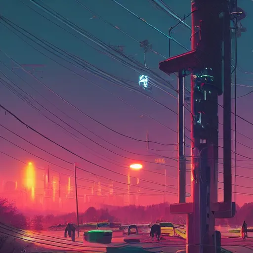 Prompt: Cyberpunk sad, Simon Stålenhag, 4k digital art