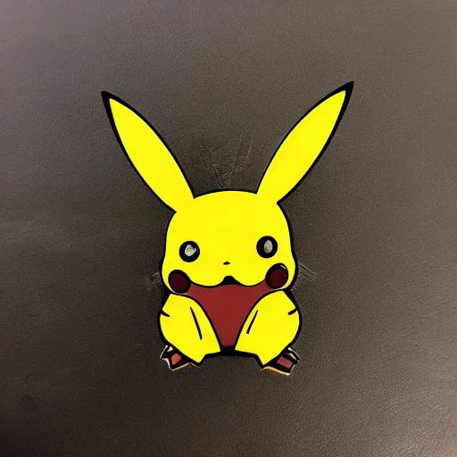 Prompt: a leather Pikachu