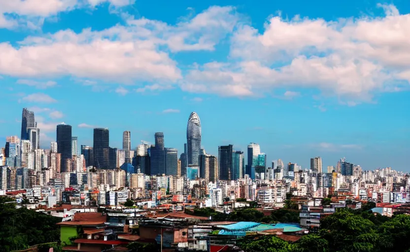 Prompt: skyline of a south american city