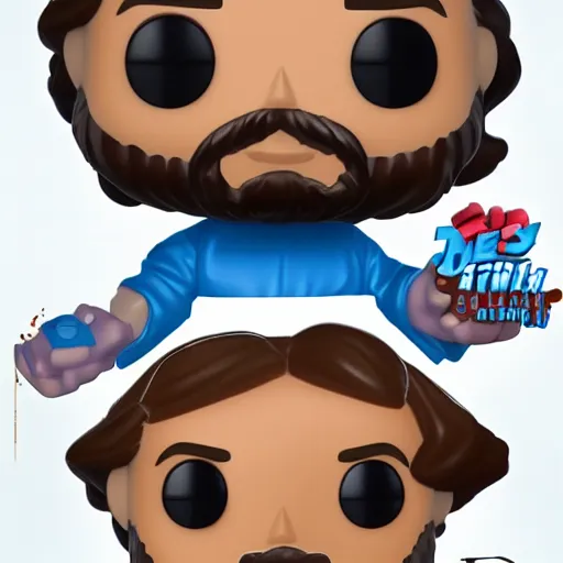 Image similar to jesus funko pop, infographic, toy blueprint