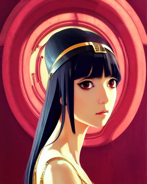 Prompt: portrait of cleopatra | | very very anime!!!, fine - face, audrey plaza, realistic shaded perfect face, fine details. anime. realistic shaded beautiful lighting poster by ilya kuvshinov katsuhiro otomo ghost - in - the - shell, magali villeneuve, artgerm, jeremy lipkin and michael garmash and rob rey