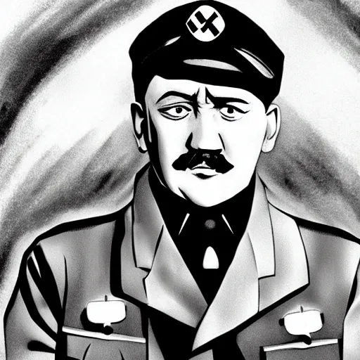 Image similar to hitler, anime art style