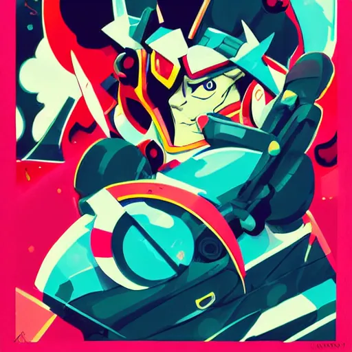 Image similar to Painting of Tengen Toppa Gurren Lagann k by Sachin Teng, asymmetrical, Organic Painting ,geometric shapes, Smoke, hard edges, energetic, graffiti, street art:2 by Sachin Teng:4