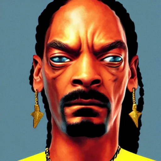 Image similar to snoop dogg as the terminator, movie clip, photo,