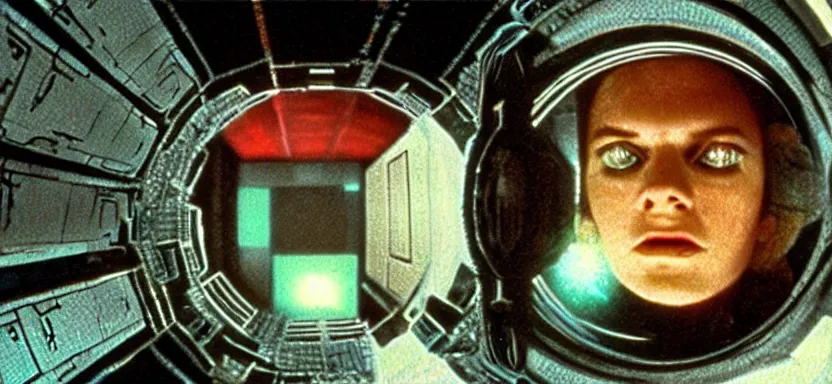Prompt: film still from 2 0 0 1 : a space odyssey ( 1 9 6 8 ) in the style of cronenberg
