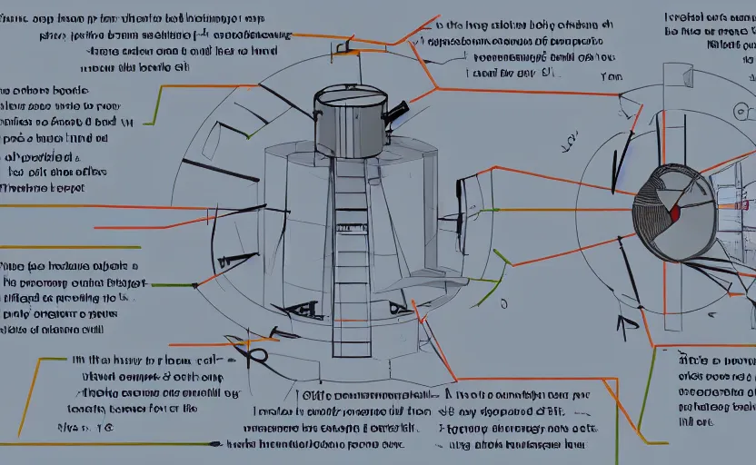 Prompt: A diagram of a teleportation machine