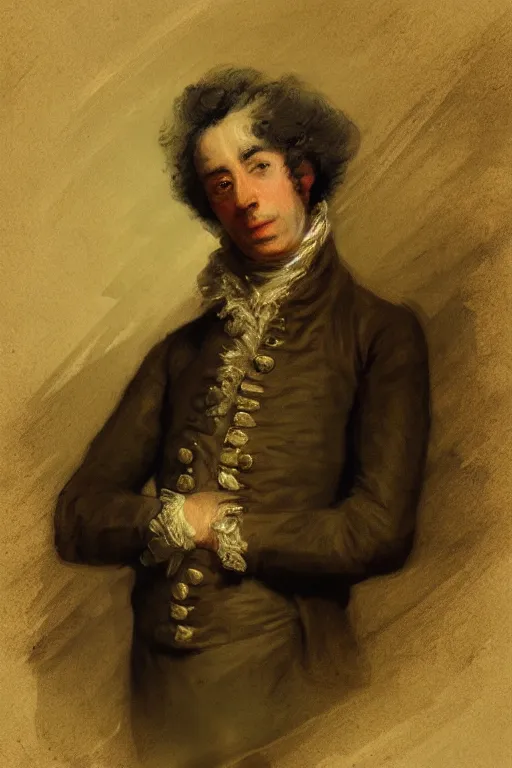 Image similar to a portrait of Joseph Joubert by Thomas Gainsborough, oil painting, masterpiece, old master, grand master, digital painting, concept art, smooth, sharp focus, illustration