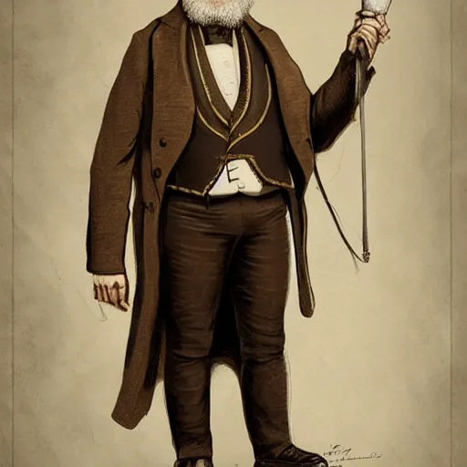 Image similar to charles darwin posing in victorian garb, highly detailed, digital painting, artstation, concept art, smooth, sharp focus, illustration