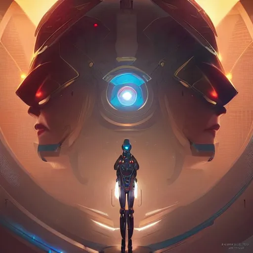 Image similar to symmetry! futuristic robotic, apex legends, epic lighting, illustration, highly detailed, art by artgerm and greg rutkowski and alphonse mucha