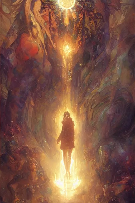 Prompt: neil gaiman as doctor who, radiant light, caustics, heroic, bright iridescent light, by gaston bussiere, bayard wu, greg rutkowski, maxim verehin bloom dramatic lighting