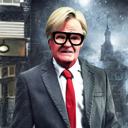 Image similar to action shot of ken barlow from coronation Street dressed as ken from Street fighter, ultra realistic, detailed, cinematic, concept art, digital art,