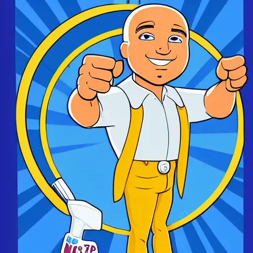 Image similar to Mr. Clean in the style of the fonz