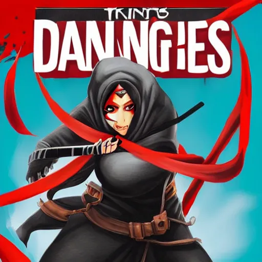 Prompt: dangerous female ninja