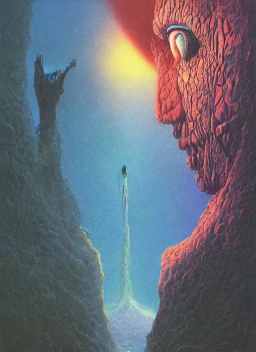 Image similar to alex jones by lisa frank and zdzislaw beksinski